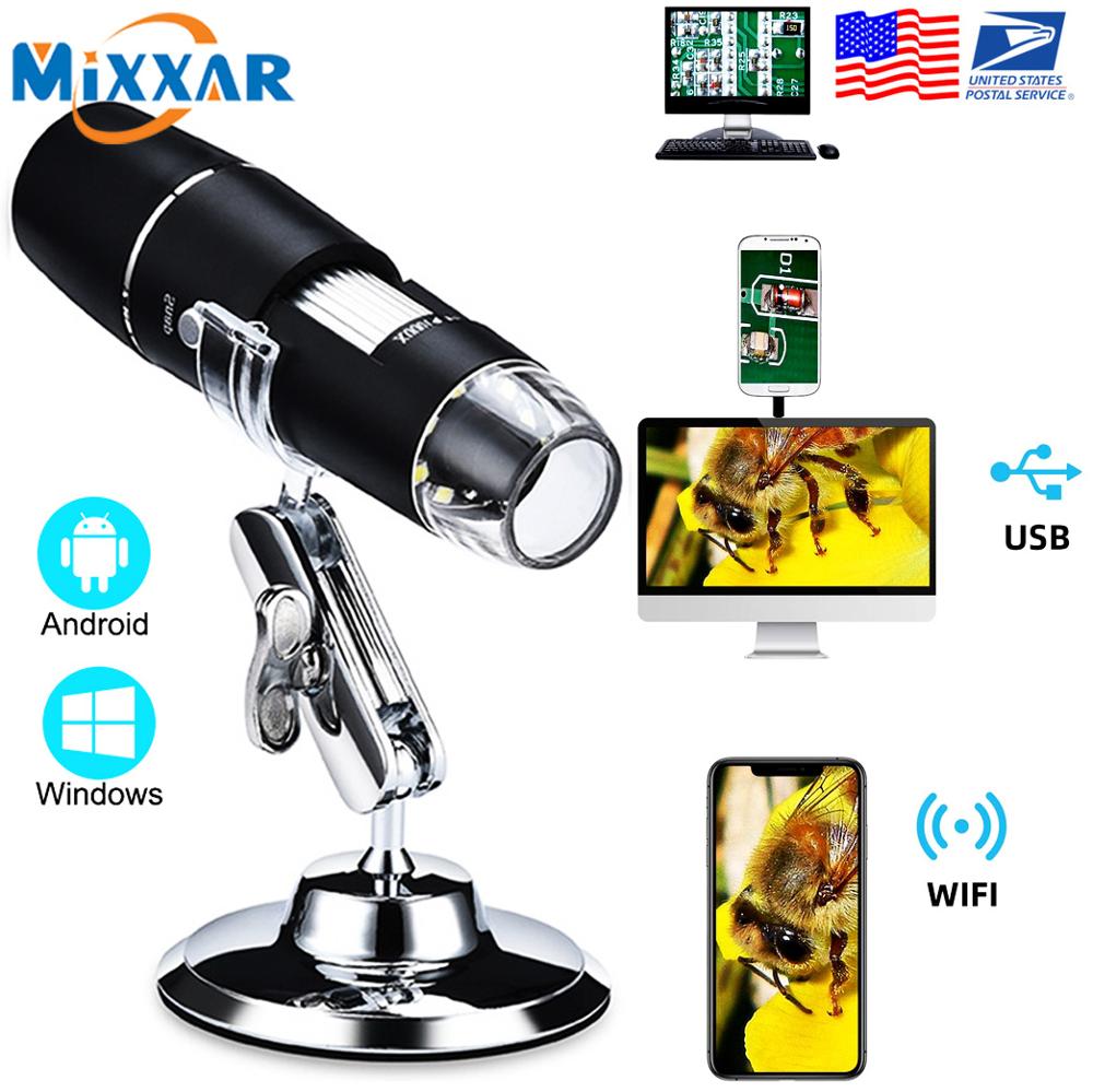 ZK30 Dropshipping 500 to 1000x Magnification Endoscope USB Digital Mini Camera Magnifier with Metal Stand for Smartphone PC