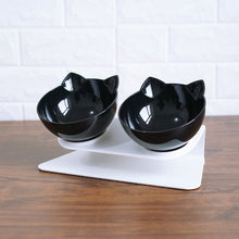 Image of Cat Double bowl cat food bowl anti vomiting pet bowl elevated cat bowl