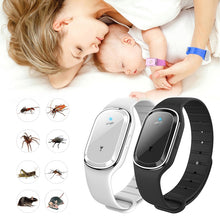 Image of Ultrasonic Natural Mosquito Repellent Bracelet Waterproof Pest Insect Bugs Anti Mosquito Insect Bracelet Ultrasound Outdoor Kids