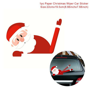 Santa Claus Waving WiperTag with Decal