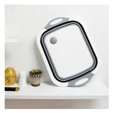 Image of Collapsible Dish Tub&Cutting Board With Draining Plug