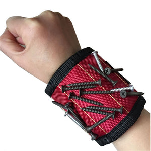 Magnetic wristband tool holder