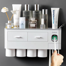 Image of Magnetic Adsorption Inverted Toothbrush Holder Automatic Toothpaste Squeezer