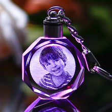 Image of LASER ENGRAVED CRYSTAL GLASS KEY CHAIN