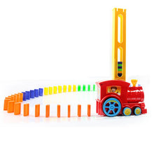 Image of Automatic domino brick laying toy train