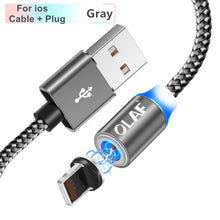 Image of LED magnetic 3 in 1 usb charging cable