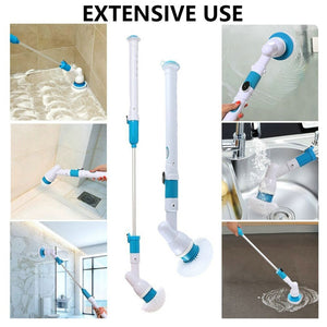 Power Cleaning Scrubber With Extension Handle