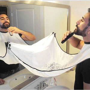 Pongee Men's Beard Care Shave Apron Bib Shaving Cloth Trimmer Facial Hair Cut Cape Sink Waterproof Floral Cloth