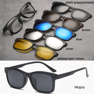 5 In 1 Magnetic Lens Swappable Sunglasses