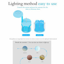 Image of LED Salt Water Chemical Powered Night Light Portable Desk Lamp – Blue