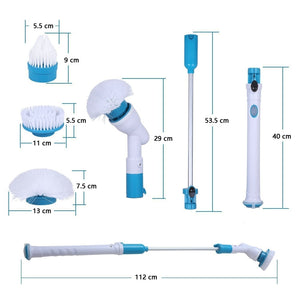 Power Cleaning Scrubber With Extension Handle
