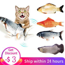Image of Electric Cat Toy 3D Fish USB Charging Simulation Fish Interactive Cat Toys for Cats Pet Toy cat supplies juguetes para gatos