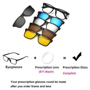 5 In 1 Magnetic Lens Swappable Sunglasses