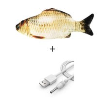 Image of Electric Cat Toy 3D Fish USB Charging Simulation Fish Interactive Cat Toys for Cats Pet Toy cat supplies juguetes para gatos