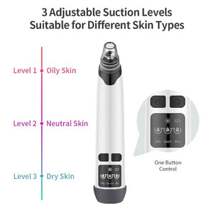 Blackhead Remover Pimple Acne Extractor Face Deep Pore Cleaner Removal Vacuum Suction Acne Black Head Remover Warmer Skin Tools