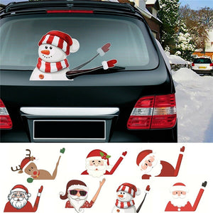 Santa Claus Waving WiperTag with Decal